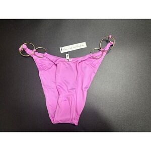 Monica Hansen Beachwear NWT Bikini Bottom with Rings Orchid Pink Size Large